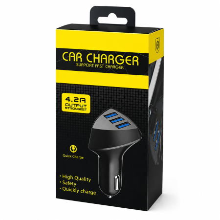 شاحن سياره 4.2A 3 USB PORTS