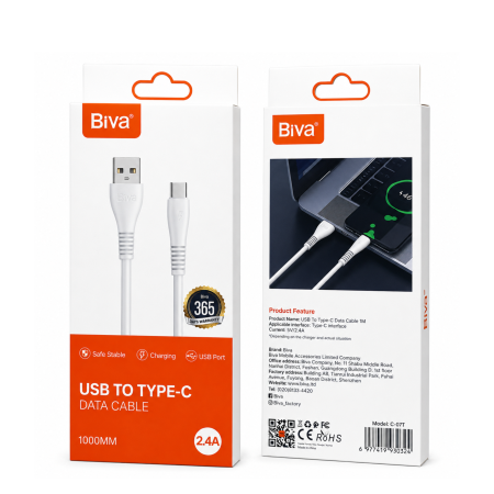 كيبل BIVA Type C 1M