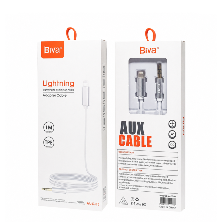 كيبل Lightning To Aux BIVA ايفون ل اوكس 1 متر