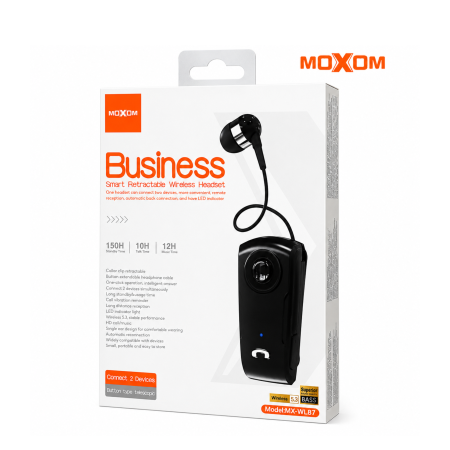 سماعة بلوتوث ملقط سحب MOXOM WL87