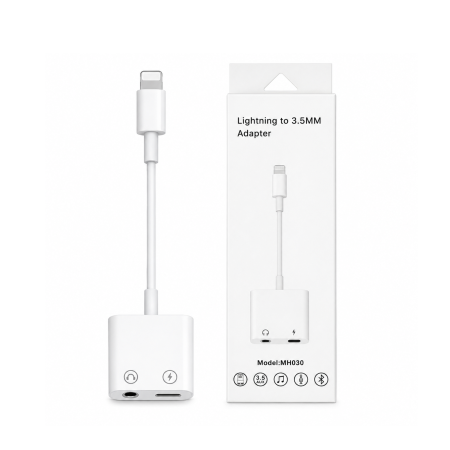 تحويلة ايفون Lightning ل AUX + ايفون Lightning