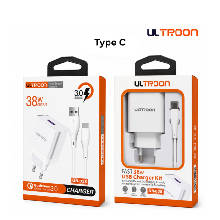شاحن ULTROON 38W USB-Type C