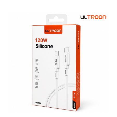 كيبل Type C To Type C ULTROON 120W Silicone