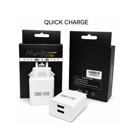 عضمة شاحن QUICK Charge 3.1A 2USB