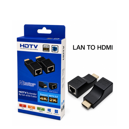 توصيلة نت HDMI To LAN قطعتين