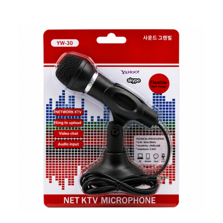 مايكروفون كمبيوتر سلكي مع ستاند YW-30