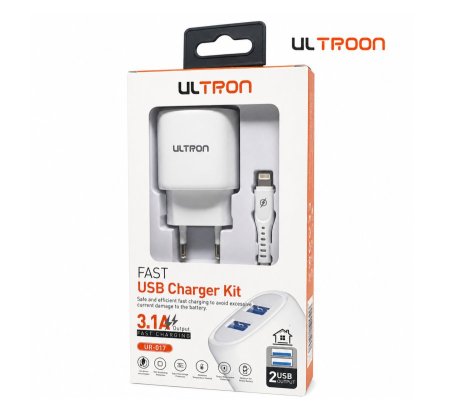 شاحن ايفون ULTROON 3.1A USB-Lightning