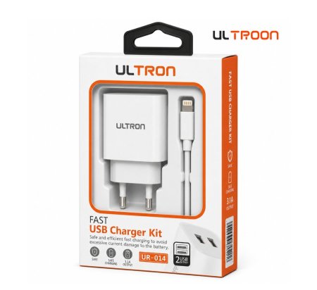 شاحن ايفون ULTROON 3.1A USB-Lightning