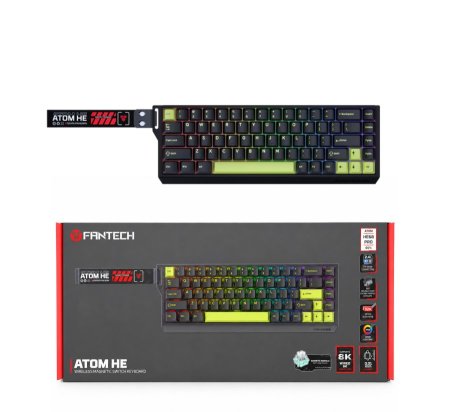 كيبورد مغناطيس FANTECH Gaming ATOM HE68 PRO MK922 سلكي او لاسلكي او بلوتوث