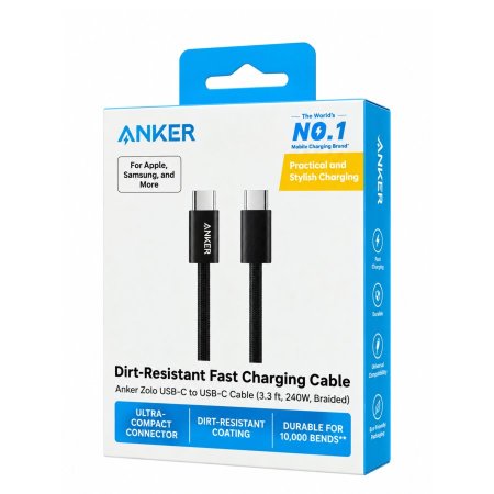 ANKER Zolo Type C To Type C 240W Cable الاصلي